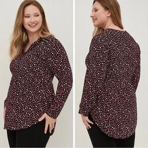 Torrid Emma Babydoll Tunic Lace Trim Hearts Stars 3X Y2K Twee Whimsical Boho